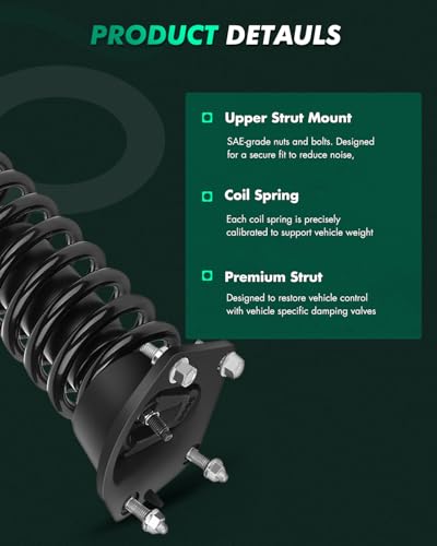 SCITOO - Front Complete Strut & Coil Spring Assembly Fits 1993-2002 for Chevrolet Camaro,1993-2002 for Pontiac Firebird with G57107 G57108 - Set of 2