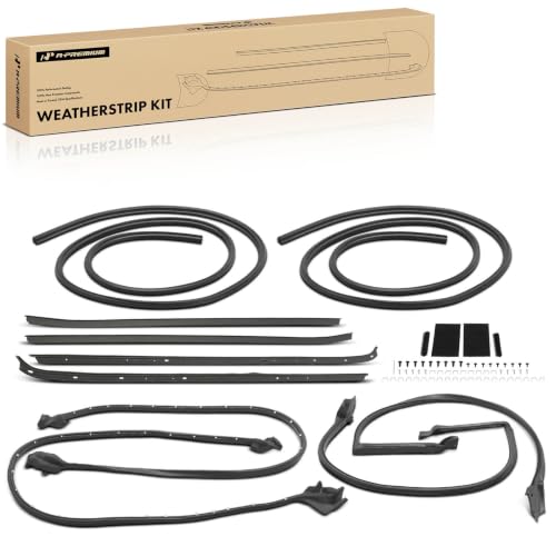 A-Premium 9PCS Door Seal Strip & Window Molding Trim Weather Stripping Kit Compatible with Chevrolet Camaro 1970-1981 & Pontiac Firebird 1970-1981