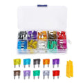 WZP 120PCS Fuses Automotive Kit, Mini Fuses Assortment Kit, Blade Fuse, Universal for Sedan, RV, Motorcycle, Marine, RV, Boat (2A/3A/5A/7.5A/10A/15A/20A/25A/30A/35A)