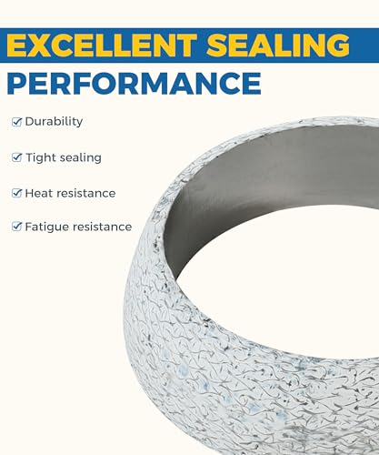 UBOG Exhaust Gasket,Car Accessories Exhaust Flange Gasket,2 Inch 2.25 Inch 2.5 Inch 3 Inch Exhaust Manifold Gasket,Car Exhaust Donut Gasket Seal Ring Replacement,Suitable for Cars Trucks (2inch)