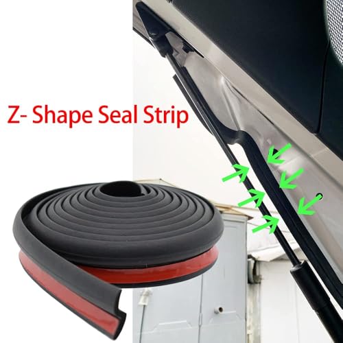 AUTOXBERT 4M/13ft Z Shape Car Window Door Rubber Seal Strip Edge Trim Guards Hollow Weatherstrip for Car Window Door Engine Cover