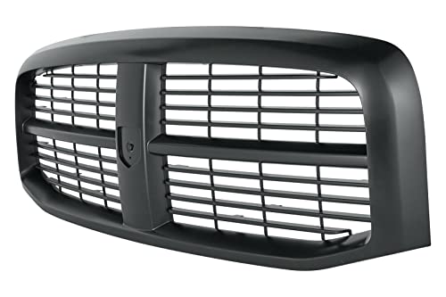 EzMech Front Grille Assembly - Compatible With Dodge Ram 1500 / 2500 / 3500 Grills 2006-2009 - Black Frame & Insert