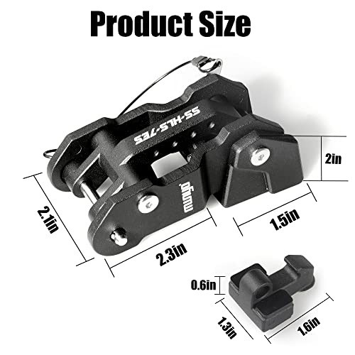 MWNYO Hood Latches Aluminum Hood Catch Replacement for Jeep Wrangler JK/JKU 2007-2017, JL/JLU 2018+ & Jeep Gladiator 2020+ with Painted, Patented Design (Black,1 Pair)