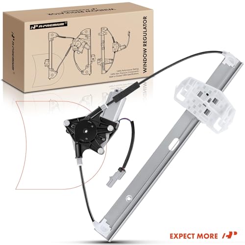 A-Premium Power Window Regulator with 2-Pin Motor Replacement for Jeep Wrangler 2007-2017, Wrangler JK 2018, Front Right Passenger Side, Replace# 68014948AA