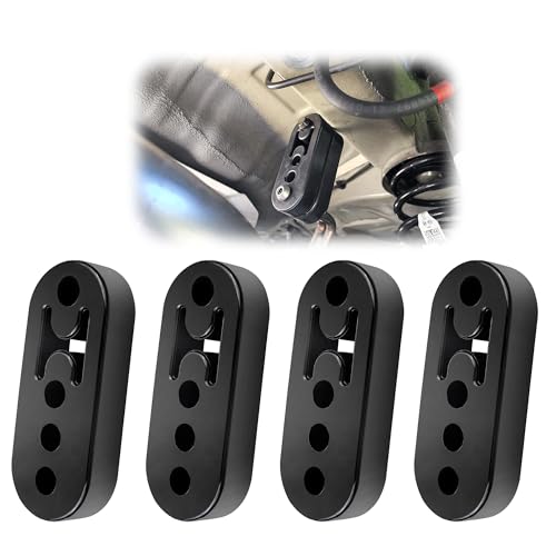 12mm Hole 4.25" EPDM 4 Hole Exhaust Hanger Adjustable Muffler Shock Absorber for Exhaust Pipe,Universal Tailpipe Mount Brackets Insulator Fit Car Truck SUV (4pcs)