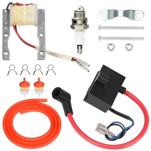 YOXUFA Motorized Bike CDI Ignition Coil + Magneto Coil Kit for 2 Stroke 49cc 50cc 66cc 80cc 100cc PK80 BT80 YD100 Engine Gas Motorized Bike Bicycle Parts