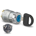 MGI SpeedWare 3-Wire Universal Ignition Key Switch for Cars, Buggies, Mowers and Go Karts, Off/On/(Start)