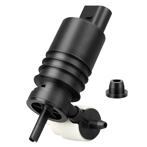 HHCSOP Windshield Washer Pump w/Grommet, Windshield Washer Motor Replacement for Jeep Dodge Chrysler Volkswagen Audi BMW Chevrolet Ford