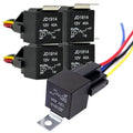 Kalmaegee 5 Pack 5 PIN 12V Relay with Harness, 40AMP 12 Volt Relay Automotive Relays with Relay Socket and Wiring Harness, SPDT Relay Switch for Car Truck Motorcycle
