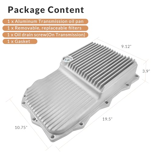28053000 PPE Heavy Duty Cast Aluminum Transmission Oil Pan w/Filter for 2013-2021 Ram 1500 5.7L V8/3.0L EcoDiesel Engines & 2015-2021 Dodge Challenger/Charger 5.7L/6.4L V8 Engines