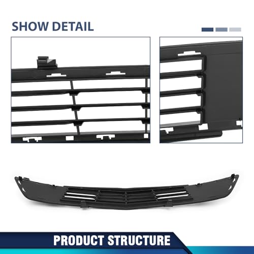 PIT66 Front Bumper Grille Fit Cadillac XT5 2017-2019 Black