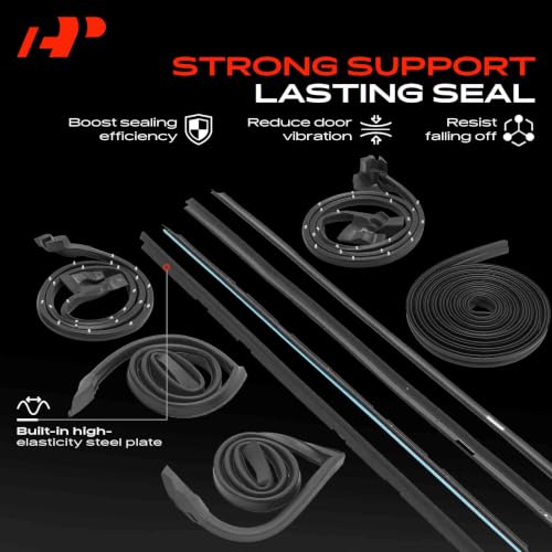 A-Premium 9PCS Door Seal Strip & Window Molding Trim Weather Stripping Kit Compatible with Chevrolet Monte Carlo SS 1983 1984 1985 1986 1978 1988