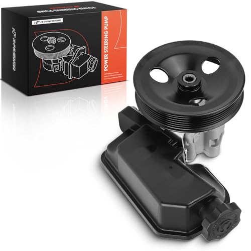 A-Premium Power Steering Pump, with Reservoir & Pulley, Compatible with Dodge Dakota 2005 2006 2007, 3.7L 4.7L, Replace # 52855186AH, 52855186AE