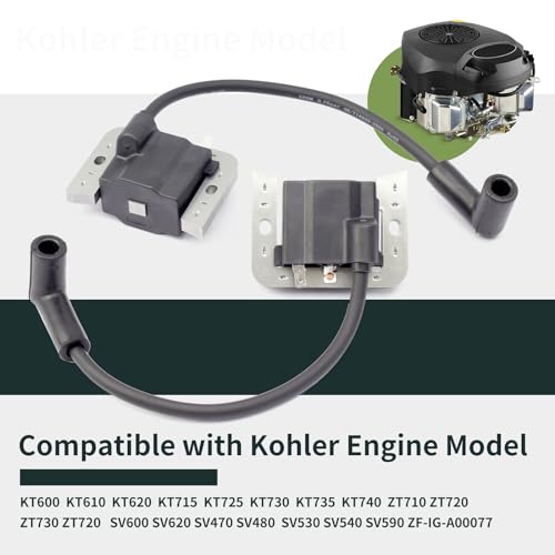 ALLCSM 32-584-06-S Ignition Coil Module 2 Pack Compatible with Kohler KT ZT Engines 7000 Series Lawn Mower KT610 KT715 KT740 ZT720 ZT730 Replaces 3258406-S 32 584 06-S 3258406 3258406S 32 584 06 S
