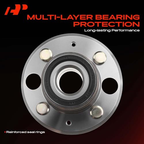 A-Premium 2 x Rear Wheel Bearing and Hub Assembly with 4-Lug Compatible with Honda Civic 1992-1995/1999-2000, Civic del Sol 1993-1997 & Acura Integra 1994-1997, with Rear Disc