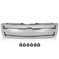 PIT66 Grille Fit Chevy Silverado 1500 2007-2013 Chrome Shell w/Black Insert