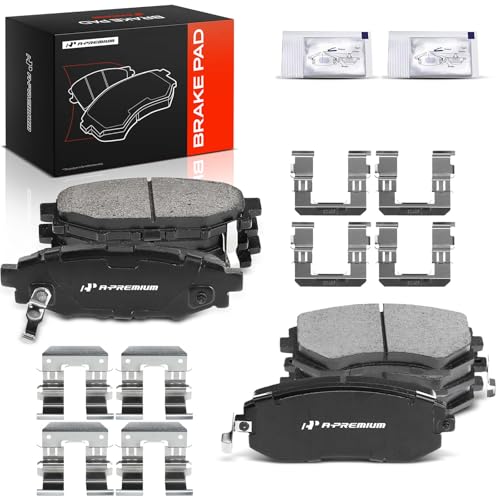A-Premium Front and Rear Ceramic Brake Pads Set Compatible with Subaru Models - Forester 2009-2013 2.5L, Impreza 2008-2011/2013, Legacy/Outback 2005-2013, with Hardware, 8-Pack