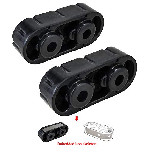 Insulators Exhaust Muffler Hangers 15092802 Compatible with 1999-2018 Silverado Sierra 1500, 2000-2018 Yukon/Tahoe, Built-in Iron Frame Hanger