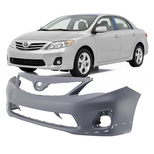 FitParts Compatible With Front Bumper Cover 2011-2013 Toyota Corolla S XRS Sedan 11-13. New, Primed and Ready for Paint. With Fog Light Holes. TO1000373 5211903902 2012