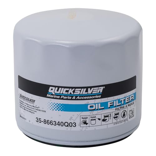 Quicksilver 866340Q03 Sterndrive and Inboard Spin-On Oil Filter for MerCruiser and GM Marine Engines