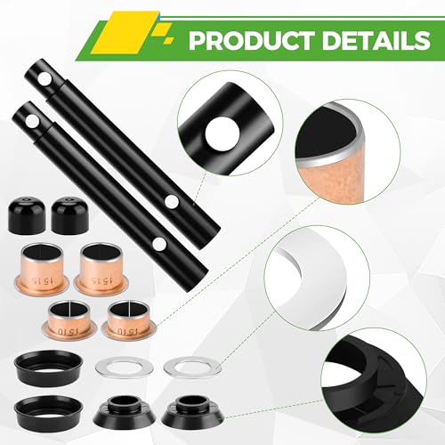 10L0L Golf Cart King Pin and Bushing Kit for Yamaha G2 G8 G9 G11 G14 G16 G19 G20 1985-2001, Steering Knuckle Kingpin Kit, OEM J55-F3516-00, J38-23527-00, J38-23528-00