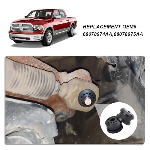 PACLVIO 2PCS Transfer Case Shift Linkage Bushings with E-Clips, Transfer Shift Control Lever Grommet Bushing Kit Replacement for Dodge Ram 1500 2500 3500, OEM#68078975AA 68078974AA