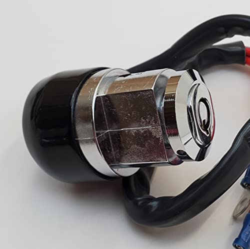 Chrome 3 Position Ignition Switch (Off, Ignition, Ignition w/Lights) w/2 Tamper Resistant Round Keys for 1979-2003 Harley Sportster, 1991-2005 Dyna (Except FXDWG) & Custom Applications - HD# 71705-97