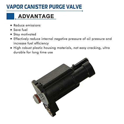 Emission Vapor Canister Purge Solenoid Valve Replaces GM 214-1473 12592015 Compatible with 2008-2014 Express 1500 2008-2014 GMC Savana 1500 2006-2008 Pontiac Grand Prix EVCP Vent Purge Control