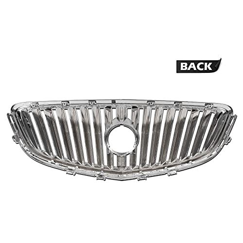G-PLUS Front Bumper Upper Grille Assembly Chrome Compatible with 2012-2017 Buick Verano 20984572, 23172630, 23274652