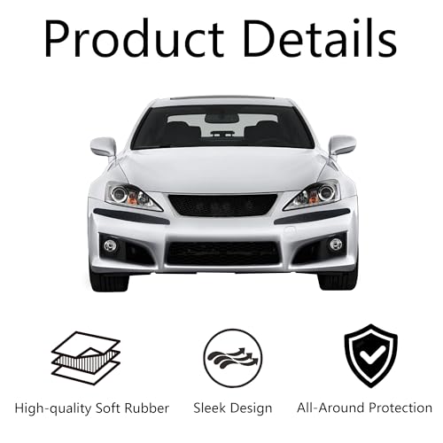AUXBC 2Pcs Universal Car Bumper Guard Strips, Front Rear Corner Protector Trim, Anti-Scratch Collision Resistant Edge Guards, Rubber Bumper Bully for SUV Pickup Truck, Black