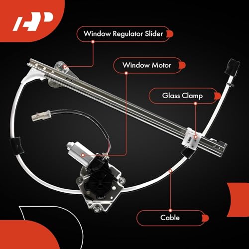 A-Premium Power Window Regulator with Motor Replacement for Ford Crown Victoria Mercury Grand Marquis 1992-2010 Front (Front Passenger Side)
