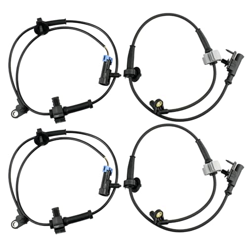 ABS Wheel Speed Sensor Front Rear Left Right fit for GMC Yukon XL 1500, Chevy Tahoe Suburban Avalanche, Cadillac Escalade 2007 2008 2009 2010 2011 2012 2013 2014, Driver Passenger, 4pcs