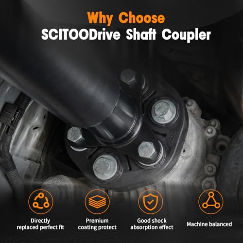 Ovabeyna 5127289AA, 5144110015 Drive Shaft Coupler Flex Joint Shaft Coupling with Bolts Compatible with Chrysler 300 2005-2010 & Dodge Challenger 2010-2011, Magnum 2005-2008, Charger 2006-2011