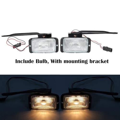 Front Fog Light Assembly Set Compatible with 1988-1997 Chevy GMC C/K Series