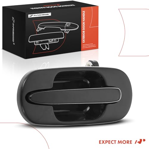 A-Premium Rear Left Driver Side Exterior Door Handle Compatible with Honda CR-V CRV 1997 1998 1999 2000 2001, Smooth Black, Replace# 72680-ST0-003