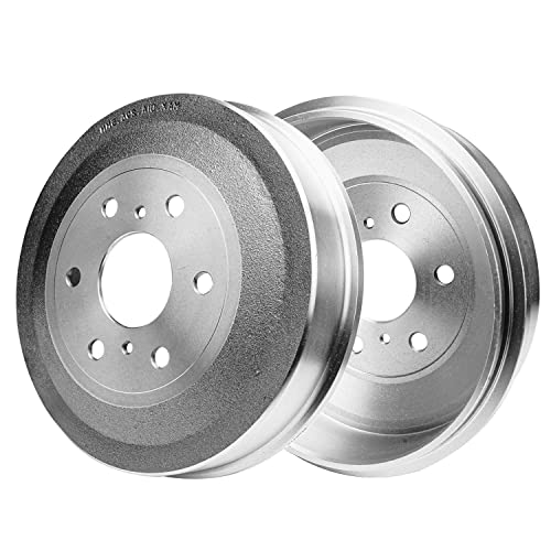 Detroit Axle - Brake Kit for 2009-2013 Chevy GMC Silverado Sierra 1500 Front Drilled & Slotted Disc Brake Rotors Ceramic Brakes Pads Replacement Rear Brake Drums Brake Shoes