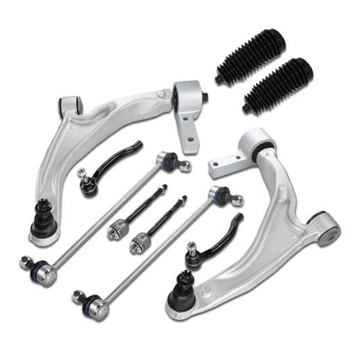 HAWK BROTHER Control Arm, Replacement For Control Arms with Ball Joint Inner Outer Tie Rods Boots Sway Bar Links Suspension Kit Compatible With 2009-2015 Honda Pilot