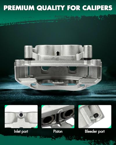 SCITOO Front Brake Calipers With Bracket 18B5303 18B5302 Compatible For Chevy Silverado 2500 HD/Silverado 3500 HD, For Chevy Suburban 3500 HD 16-17, For GMC Sierra 2500 HD/Sierra 3500 HD 11-17