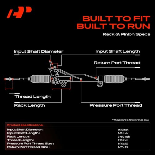 A-Premium - Hydraulic Power Steering Rack and Pinion Compatible with Toyota Tacoma 1996-2004 2.4L 2.7L 3.4L, 4Runner 1996-2000 2.7L 3.4L, 4Runner 2001-2002 3.4L
