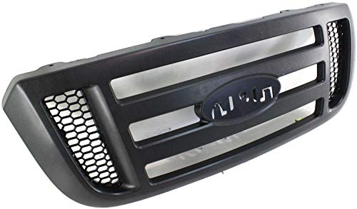 Garage-Pro Grille Assembly Compatible with 2006-2011 Ford Ranger Textured Gray Shell with Black Insert
