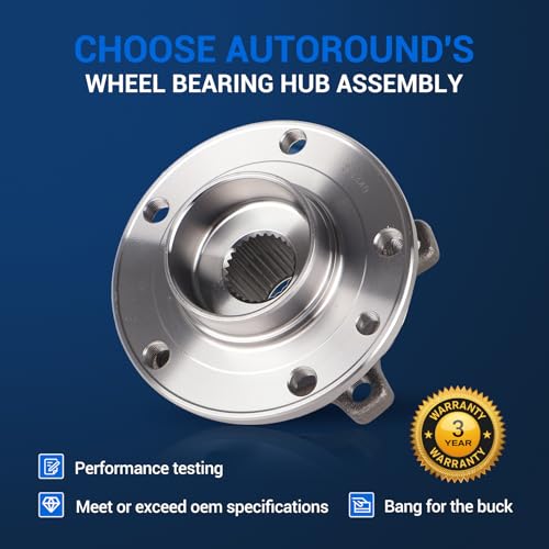 Autoround 513349 Front Wheel Hub and Bearing Assembly Compatible with 2014-2023 Jeep Cherokee without Off Road Suspension