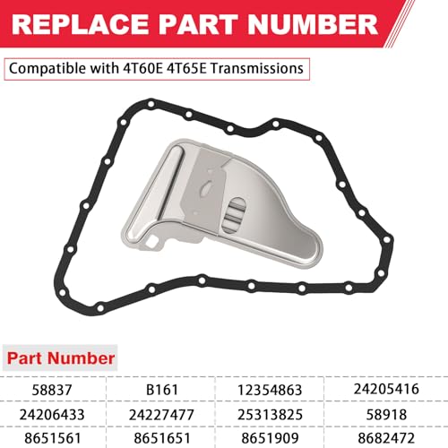 4T60E 4T65E Automatic Transmission Filter Oil Pan Gasket Kit TF-161 58837