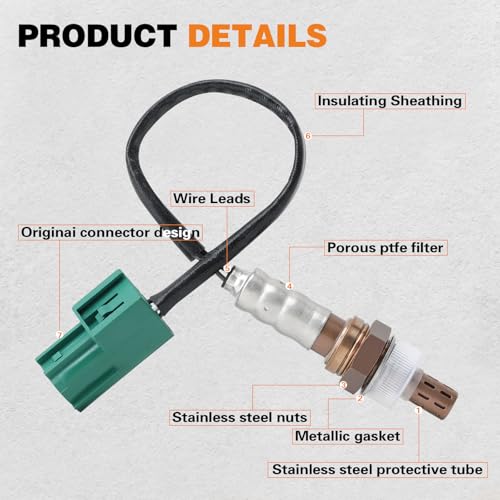 HTMXJA 4Pcs Upstream and Downstream Oxygen O2 Sensor for 2005-2006 Xterra 4.0L,2005-2006 Frontier 4.0L,2005-2006 Pathfinder 4.0L.OE#234-5056 250-24403 250-24951