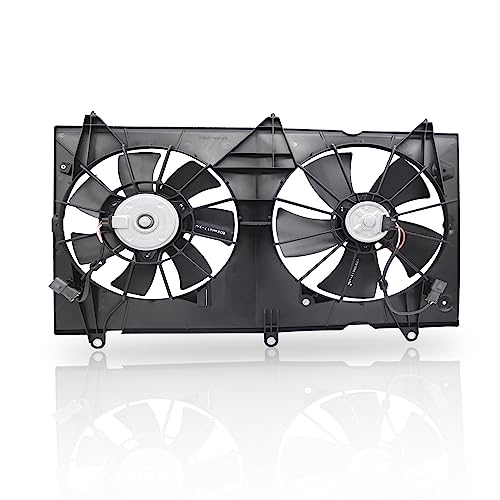 PartsFlow Radiator Cooling Fan Assembly Compatible with 2003 2004 2005 2006 2007 Honda Accord (DX Sedan&EX Coupe&EX Sedan&LX Coupe&LX Sedan) 2.4L 620-225