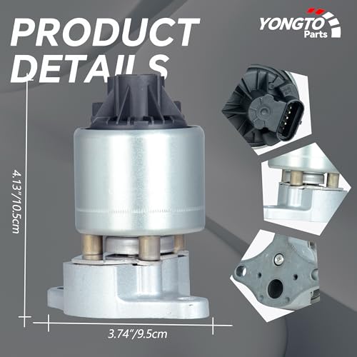 Yongtoparts EGV589 EGR Valve Compatible with Chevrolet Astro Suburban Express C1500/K1500 Pickup, GMC Savana Sierra Yukon, Cadillac Escalade, Buick Isuzu Oldsmobile Pontiac Replace OE EGR1273 EG10026