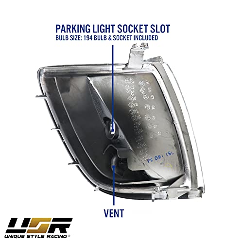 USR DEPO 99-02 4Runner Corner Lights - All Clear Lens Front Corner Signal Light Set (Left + Right) Compatible with 1999-2002 Toyota 4 Runner