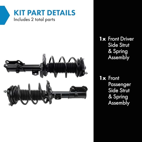 TRQ Front Pair Strut and Spring Assembly Set Loaded 2 Piece for Hyundai Kia