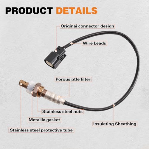 HTMXJA 4Pcs Upstream and Downstream Oxygen O2 Sensor for Edge 3.7L 3.5L 11-14,Explorer 3.5L 11-15,F-150 3.7L 11-14,Escape 3.0L 10-12,Fusion 3.0L 10-12,CX-9 3.7L 11-15,.OE#234-5038 234-4490