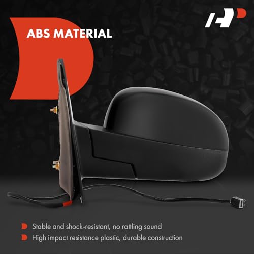 A-Premium Pair (2) Side View Mirror - Compatible with Chevy & GMC -Silverado 1500 2500 3500 HD, Avalanche, Suburban, Tahoe, Sierra, Yukon - Power Heated Manual Folding Driver and Passenger Side Mirror