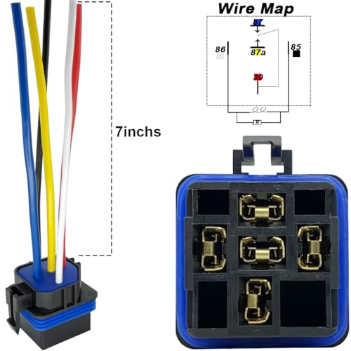 irhapsody Relay 24V, 30/40 Amp Waterproof Relay Kit, 5-pin SPDT Automotive Relay, Pack of 5